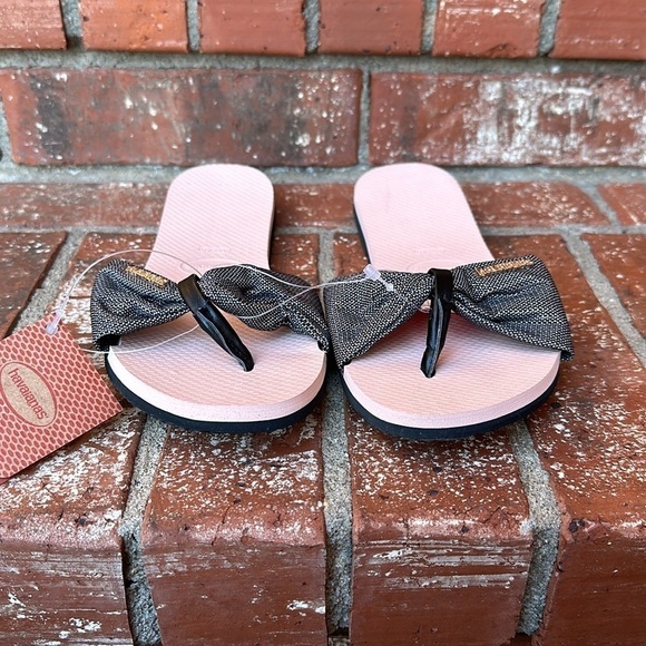 Havaianas You St Tropez Shine Flip Flops in Ballet Rose Women's Size 9/10 US - Picture 2 of 7